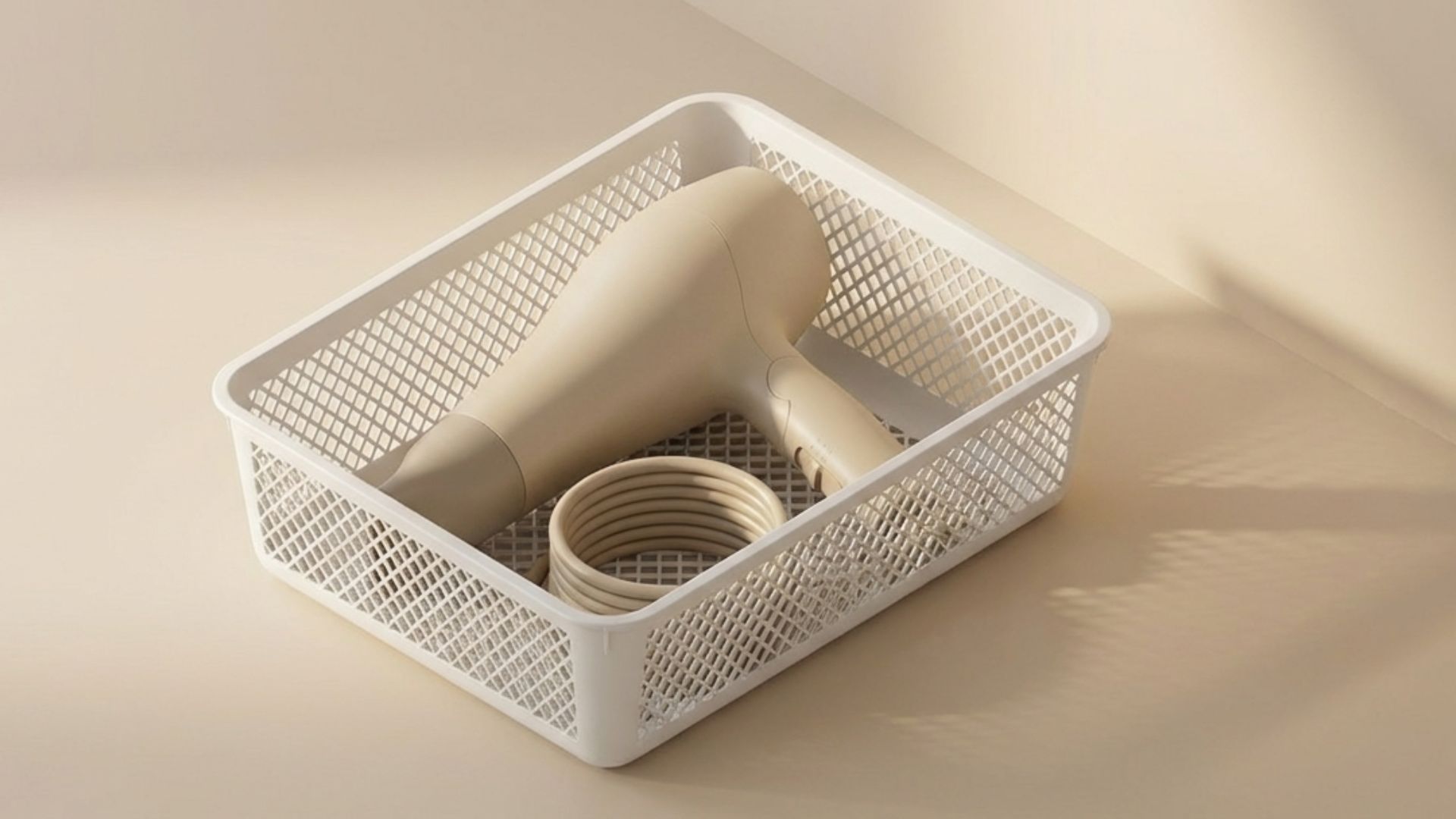 100均やダイソーの手軽なケースを使ったドライヤー整理法